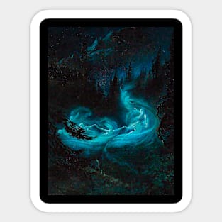 The fairy dance 1895 by Karl Wilhelm Diefenbach Sticker